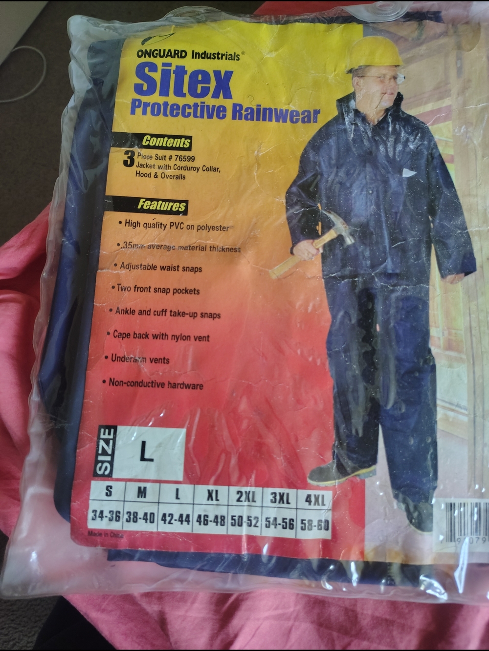 Onguard Sitex Protective Rainwear Jacket - Navy Blue